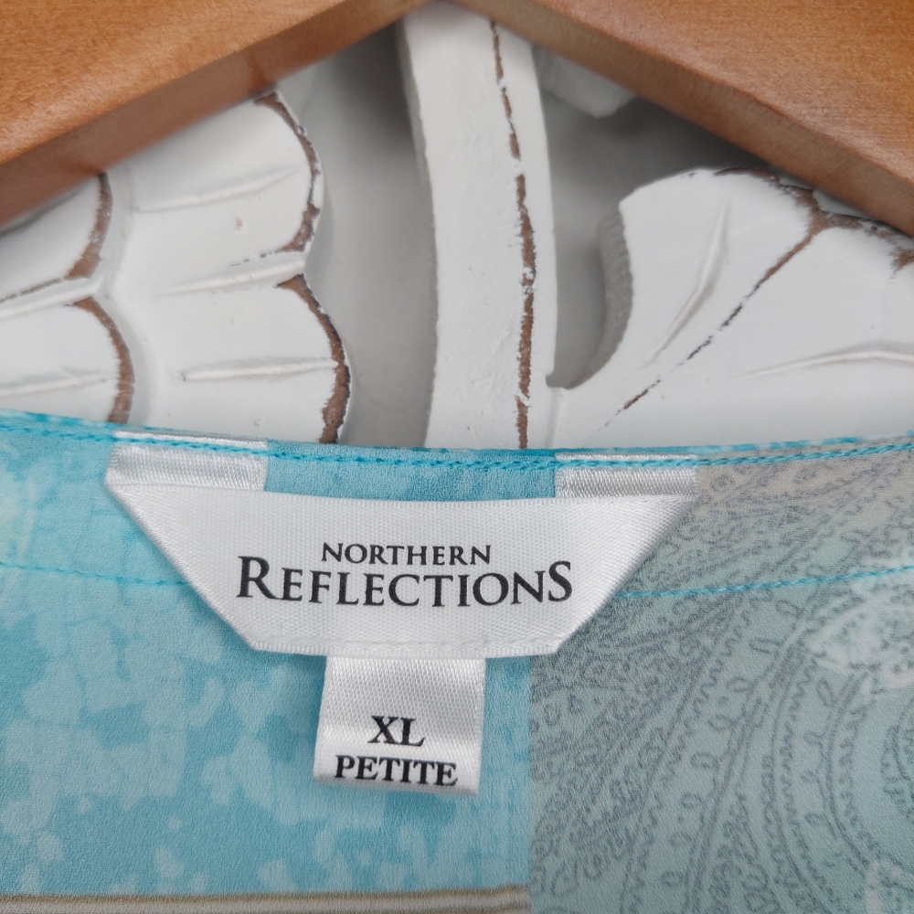 Northern Reflections Three Quarter Sleeve Patchwork Shirt - Picture 5 of 9